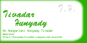 tivadar hunyady business card